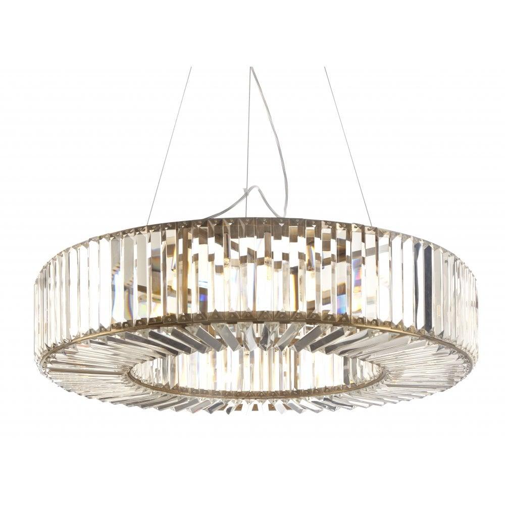 RV Astley Fairlawns Round Chandelier With Brushed Gold Finish-Esme Furnishings