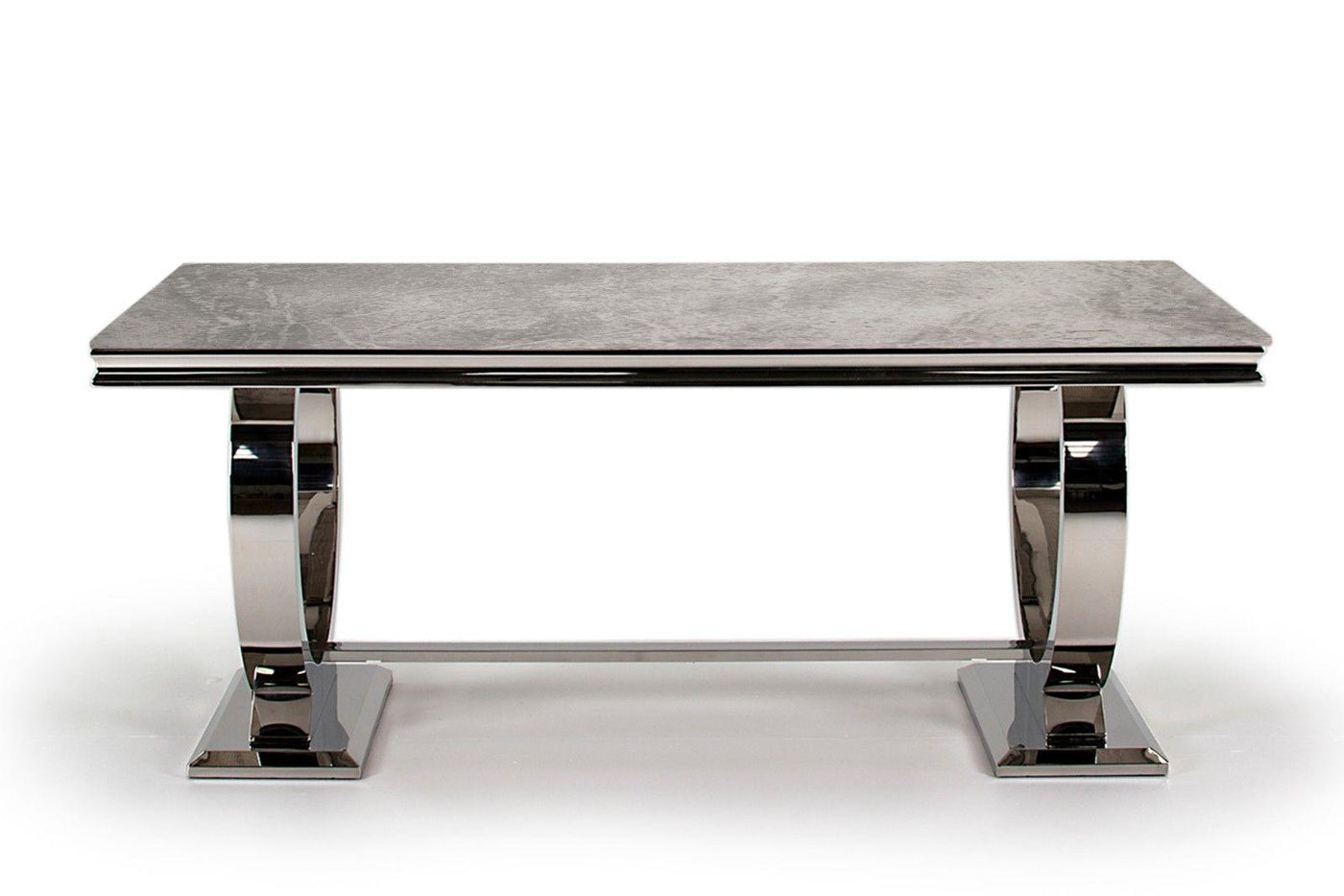 Arianna 180cm Grey Marble Dining Table-Esme Furnishings