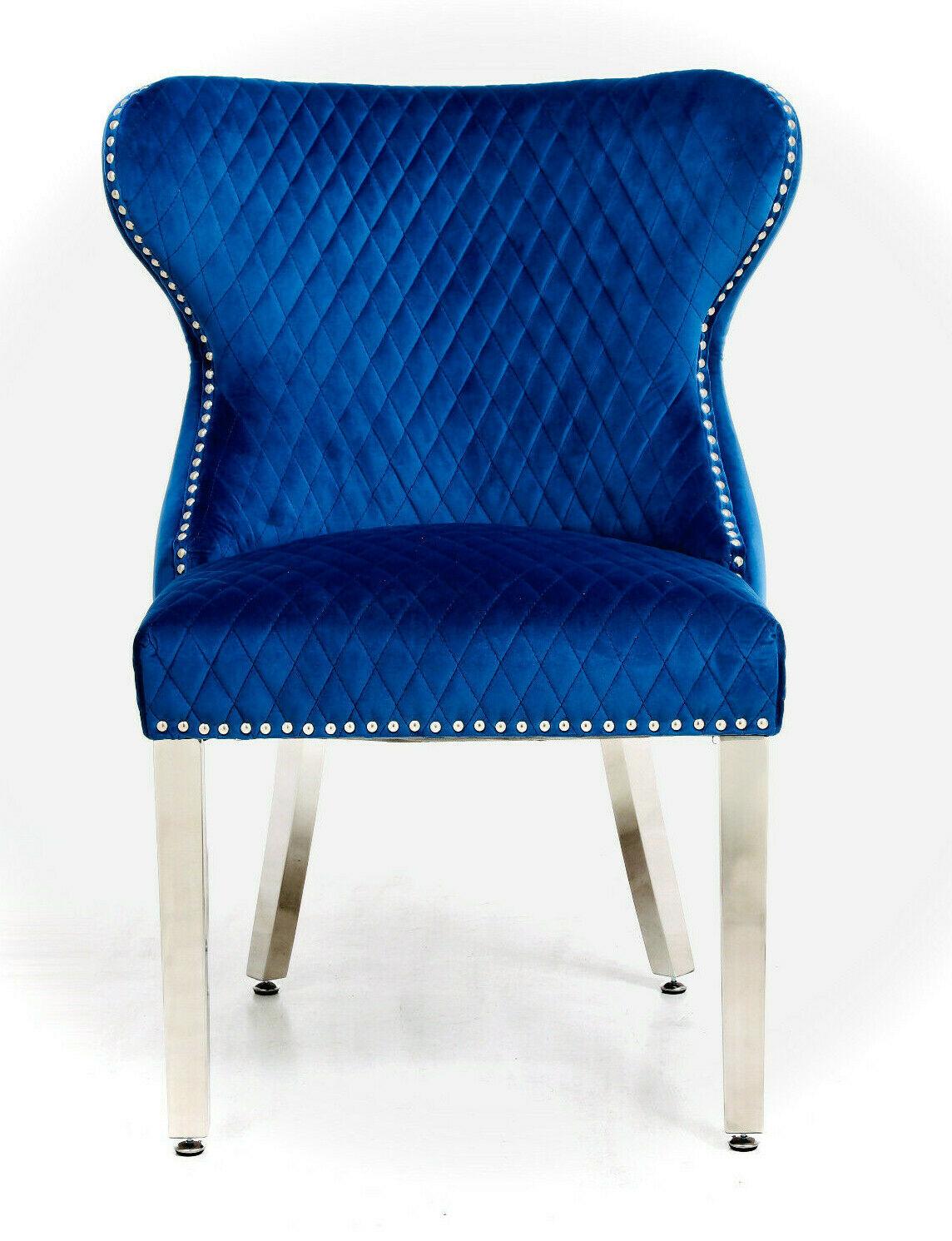 Louis 180cm Grey Marble Dining Table + Valentino Lion Knocker Velvet Chairs-Esme Furnishings