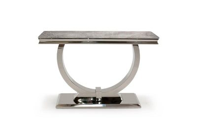 Arianna 120cm Grey Marble Console Table-Esme Furnishings