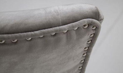 Arianna 200cm Grey Marble Dining Table + Belle Pewter Velvet Chairs-Esme Furnishings